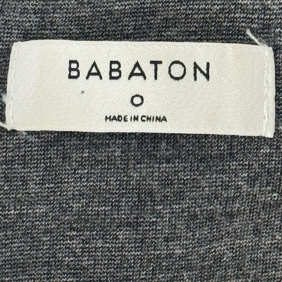 BABATON Aritzia Gray Sleeveless Sheath Mini Dress Work Party Tie Belt Size 0 XS - Picture 4 of 6